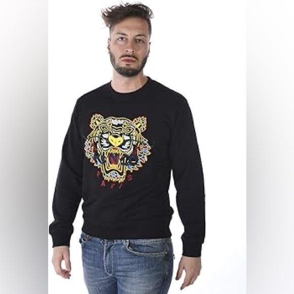 Kenzo Paris 'Year of The Dragon' Black Tiger Sweatshirt - XXL - Vintage 2020 - Picture 4 of 16